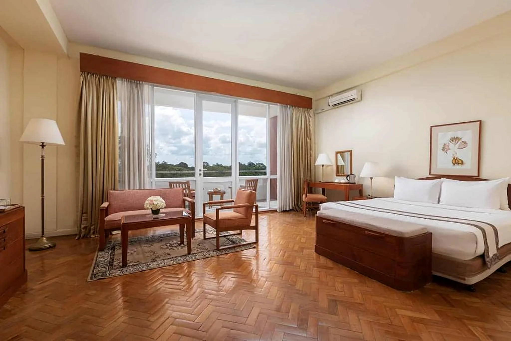 A guest room at the Inya Lake Hotel