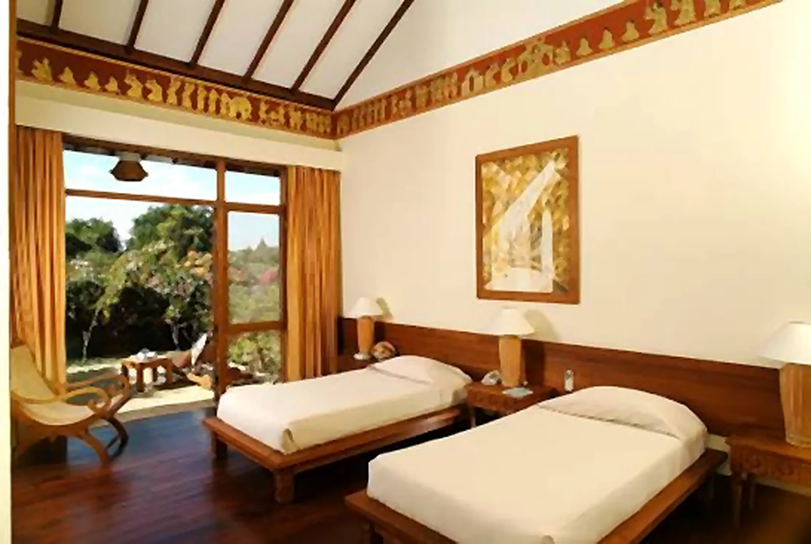 A guest room at Tharabar Gate, Bagan